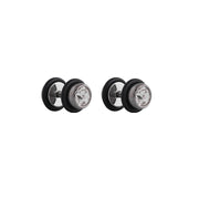Body Jewellery Non Stretch Crystal Plug 2-PK Stainless Steel Captive Beads & Eyebrow Studs